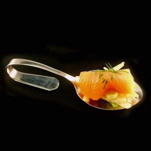 Amuse lepel gerookte Zalm